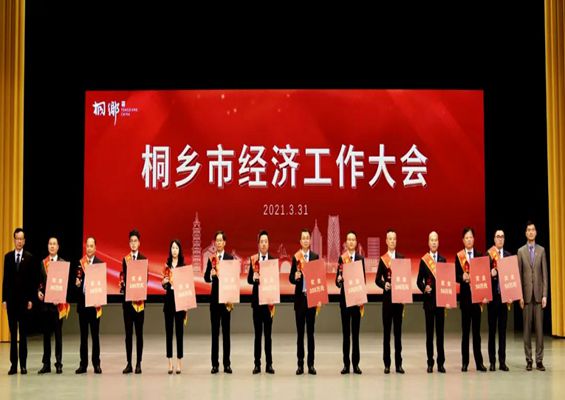 公司在桐鄉(xiāng)市、洲泉鎮(zhèn)兩級經(jīng)濟工作大會上包攬多項榮譽